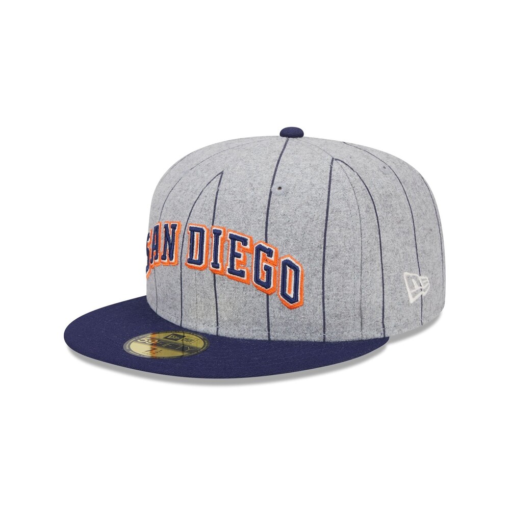 New Era San Diego Padres Heather Pinstripe 59FIFTY Fitted Hat - Size 7